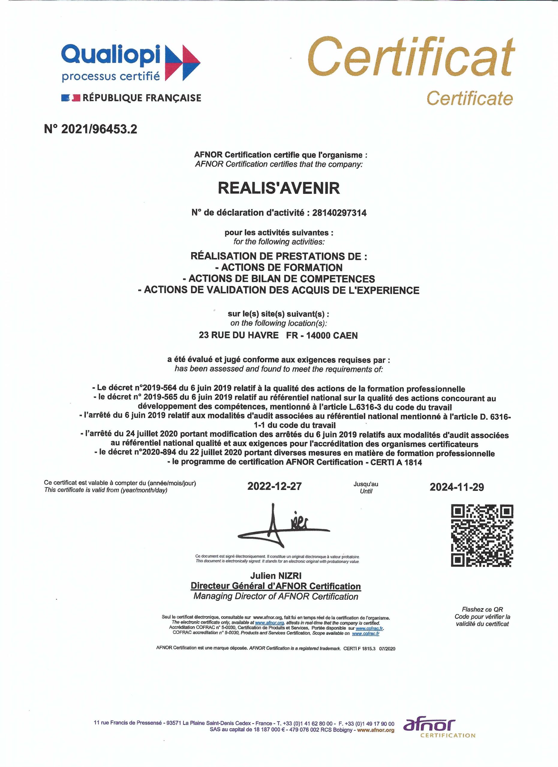 Certificat Qualiopi scaled